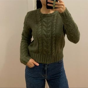 H&M sweater olive green S (US)